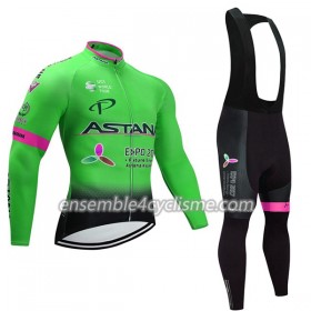 Tenue Maillot M/L + Collant à Bretelles 2017 Astana Pro Team N002